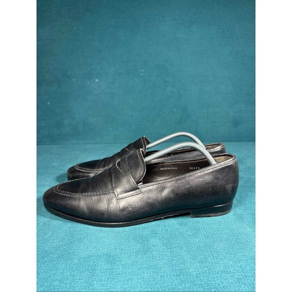 Mezlan Bradley Penny Loafers Black Leather Men’s Size 11 Made in Spain Italian S